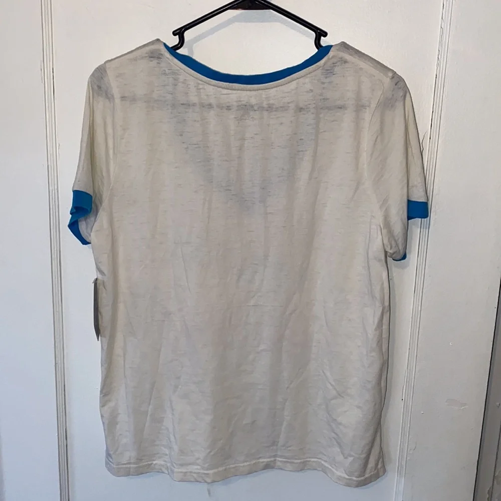 Disney Mickey Mouse short sleeve V-neck T-shirt graphic multicolored - Picture 4 of 10
